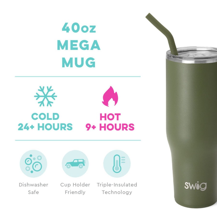 Swig Life Olive Mega Mug (40Oz) | Mega Mugs