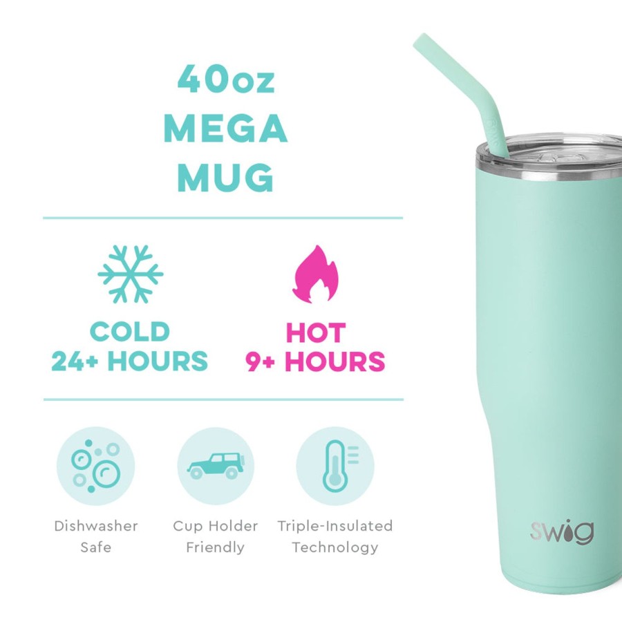 Swig Life Sea Glass Mega Mug (40Oz) | Mega Mugs