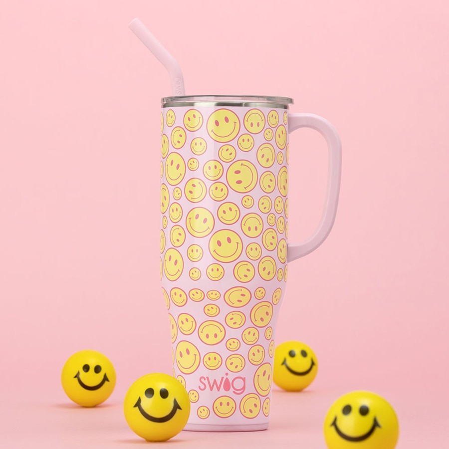 Swig Life Oh Happy Day Mega Mug (40Oz) | Travel Mugs