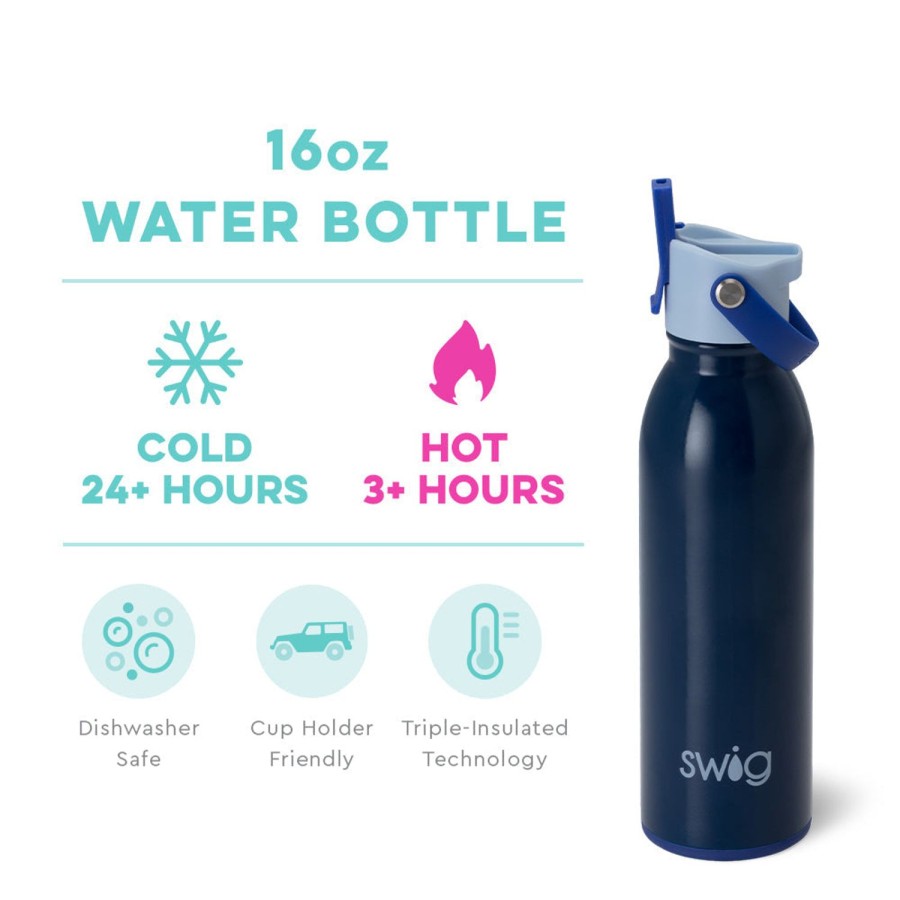 Swig Life Blue Tide Flip + Sip Bottle (16Oz) | Water Bottles