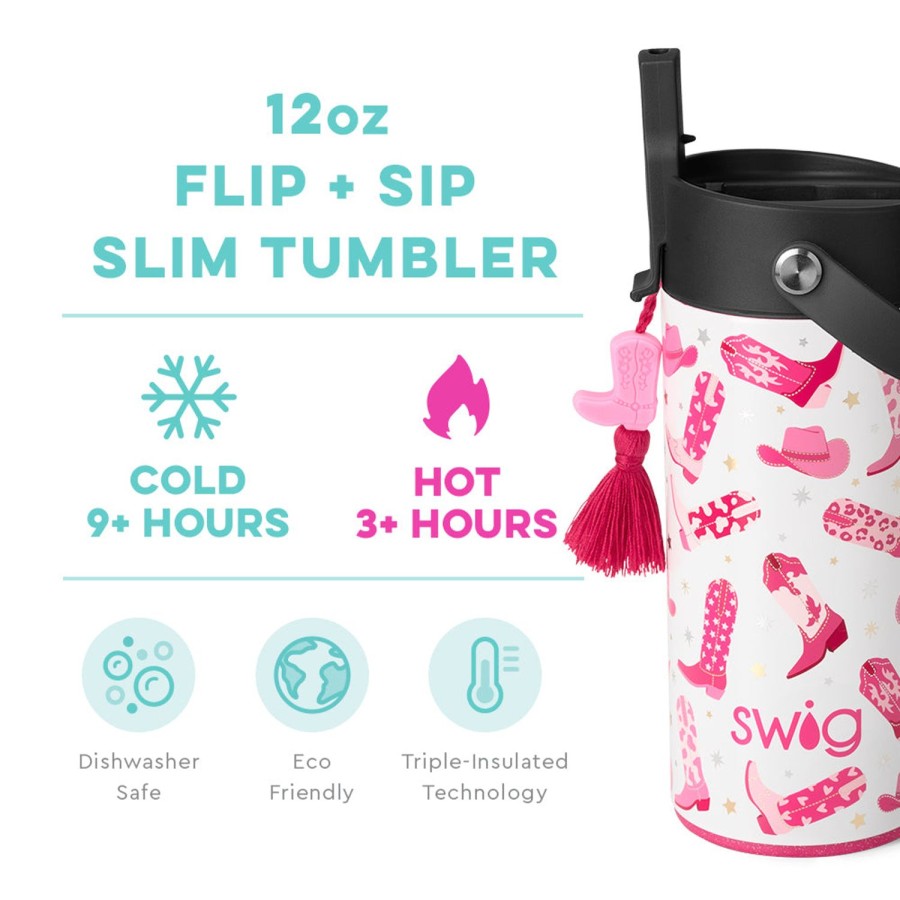 Swig Life Let'S Go Girls Flip + Sip Slim Tumbler (12Oz) | Tumblers