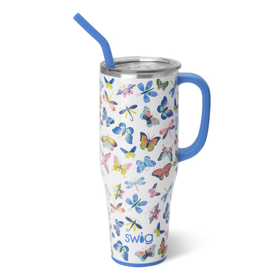 Swig Life Butterfly Bliss Mega Mug (40Oz) | Travel Mugs