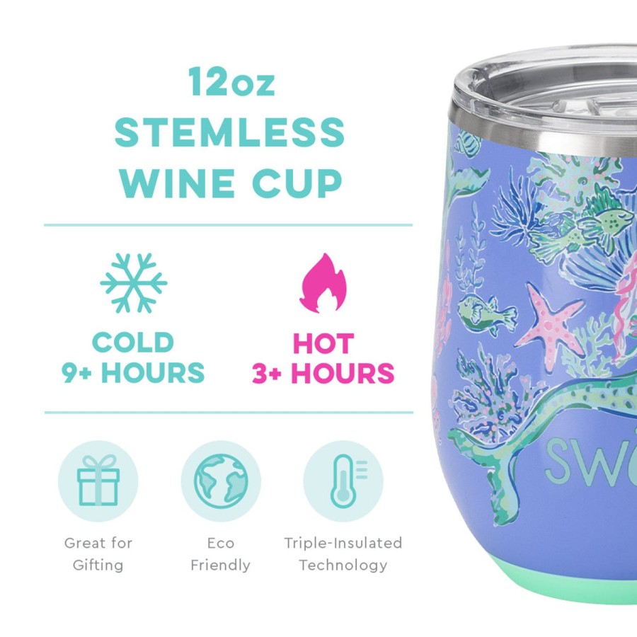 Swig Life Under The Sea Stemless Wine Cup (12Oz) | Wine + Cocktails