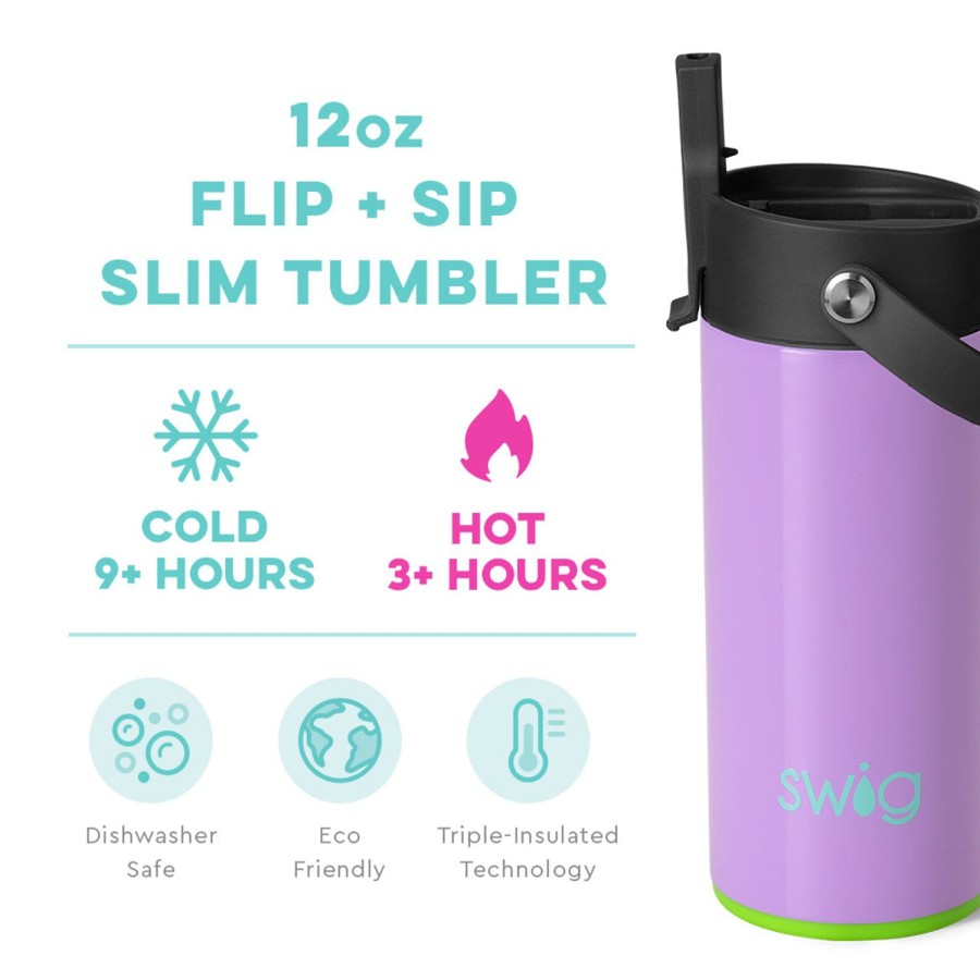 Swig Life Ultra Violet Flip + Sip Slim Tumbler (12Oz) | Tumblers