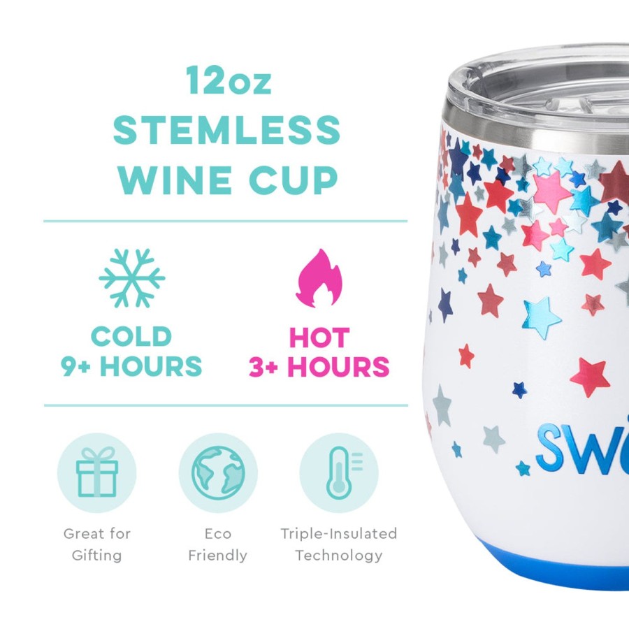 Swig Life Star Spangled Stemless Wine Cup (12Oz) | Wine + Cocktails