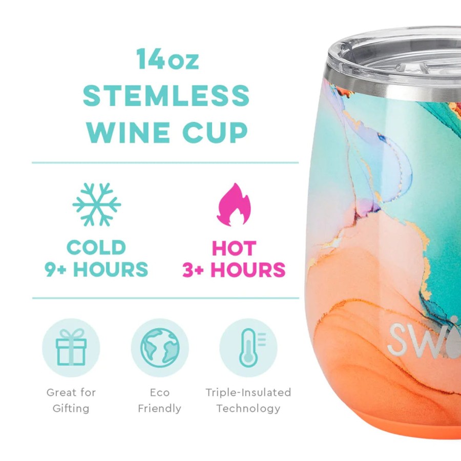 Swig Life Dreamsicle Stemless Wine Cup (14Oz) | Wine + Cocktails