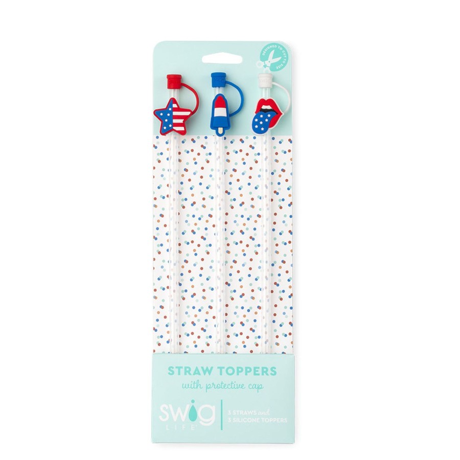 Swig Life All American Straw Topper Set | Lids, Straws + More