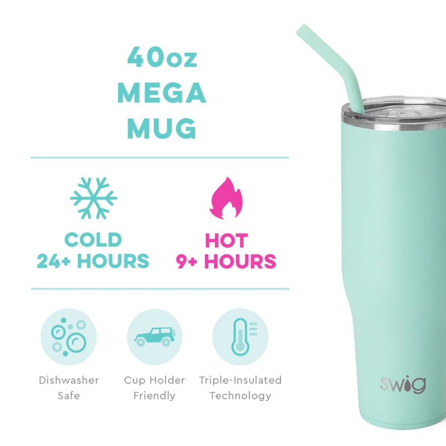 Swig Life Sea Glass Mega Mug (40Oz) | Tumblers