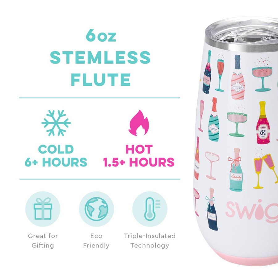 Swig Life Pop Fizz Stemless Flute (6Oz) | Wine + Cocktails