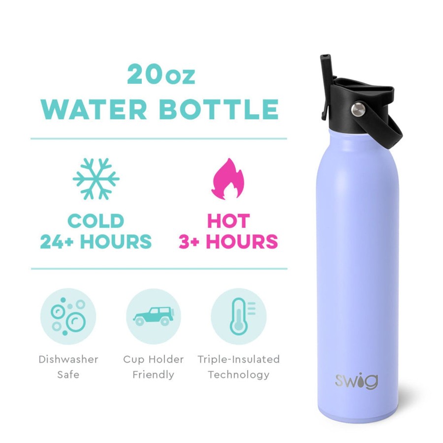 Swig Life Hydrangea Flip + Sip Bottle (20Oz) | Water Bottles