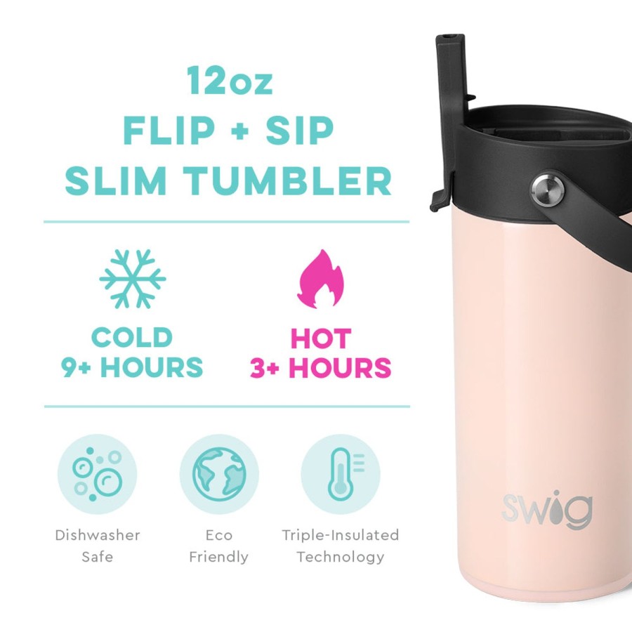 Swig Life Shimmer Ballet Flip + Sip Slim Tumbler (12Oz) | Water Bottles