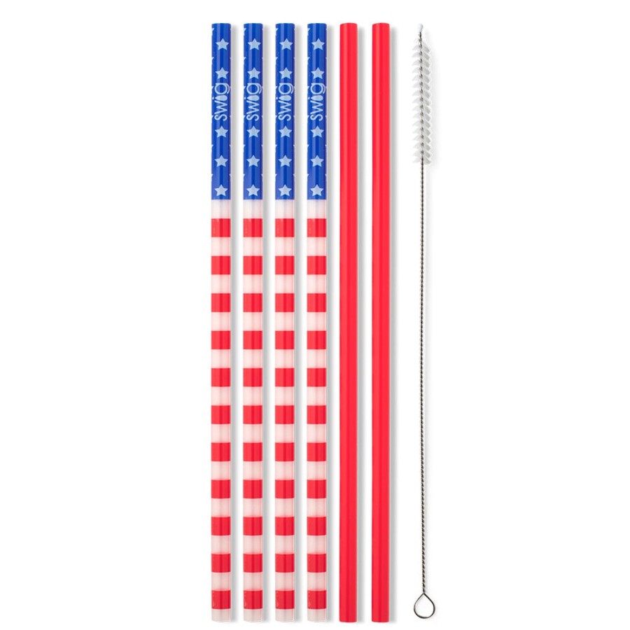 Swig Life All American Reusable Straw Set | Lids, Straws + More