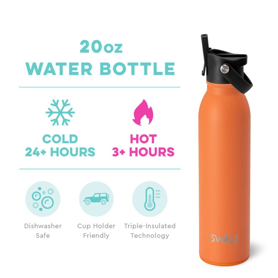 Swig Life Orange Flip + Sip Bottle (20Oz) | Water Bottles