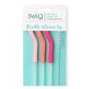 Swig Life Blush/Coral/Hot Pink Reusable Straw Set (Mega Mugs) | Lids, Straws + More