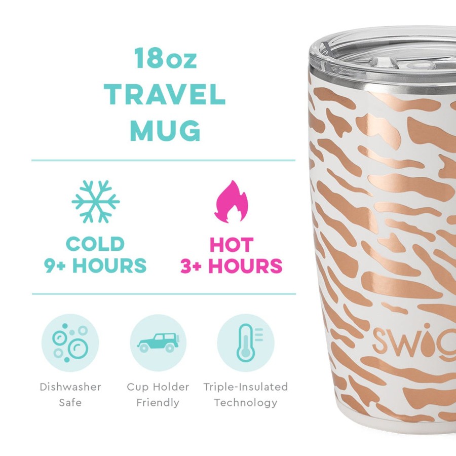 Swig Life Glamazon Rose Travel Mug (18Oz) | Travel Mugs