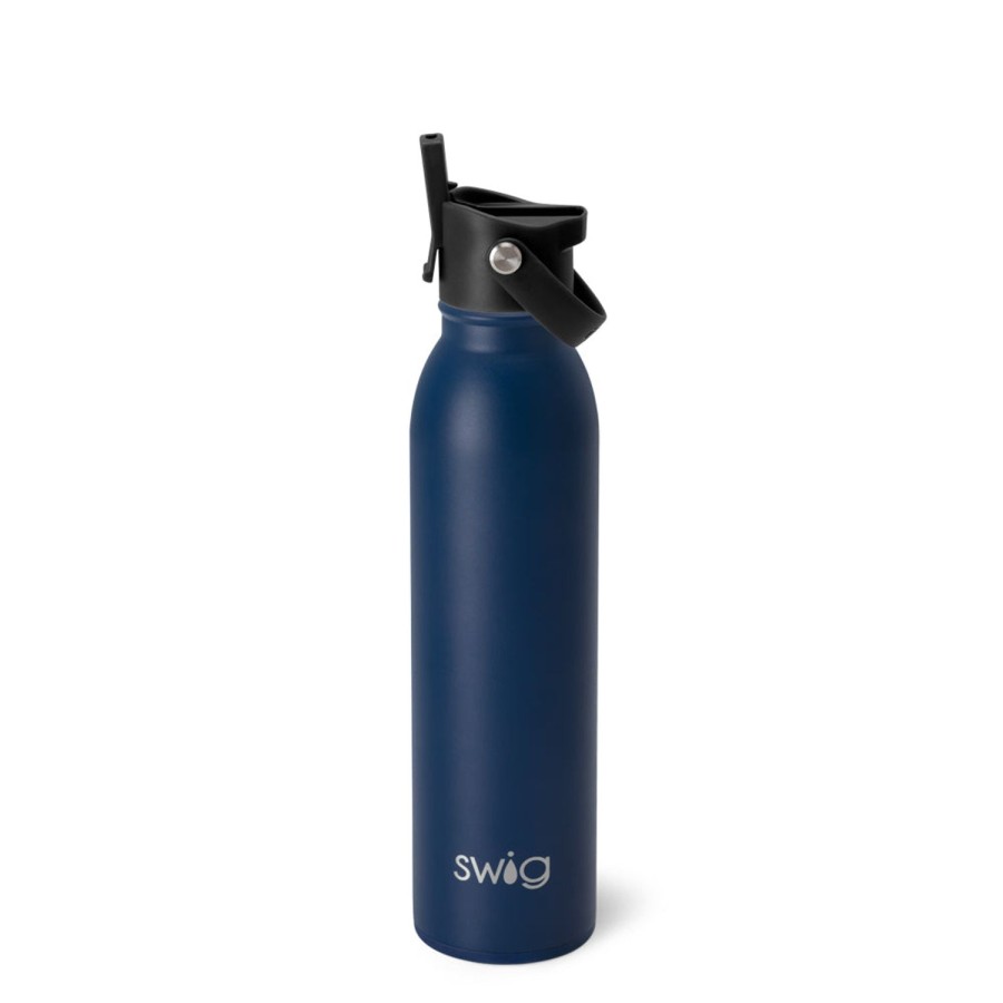 Swig Life Navy Flip + Sip Bottle (20Oz) | Water Bottles