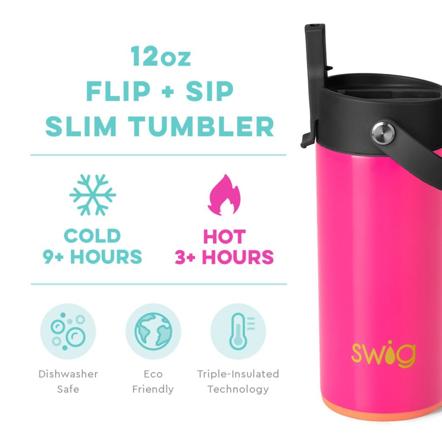 Swig Life Tutti Frutti Flip + Sip Slim Tumbler (12Oz) | Water Bottles