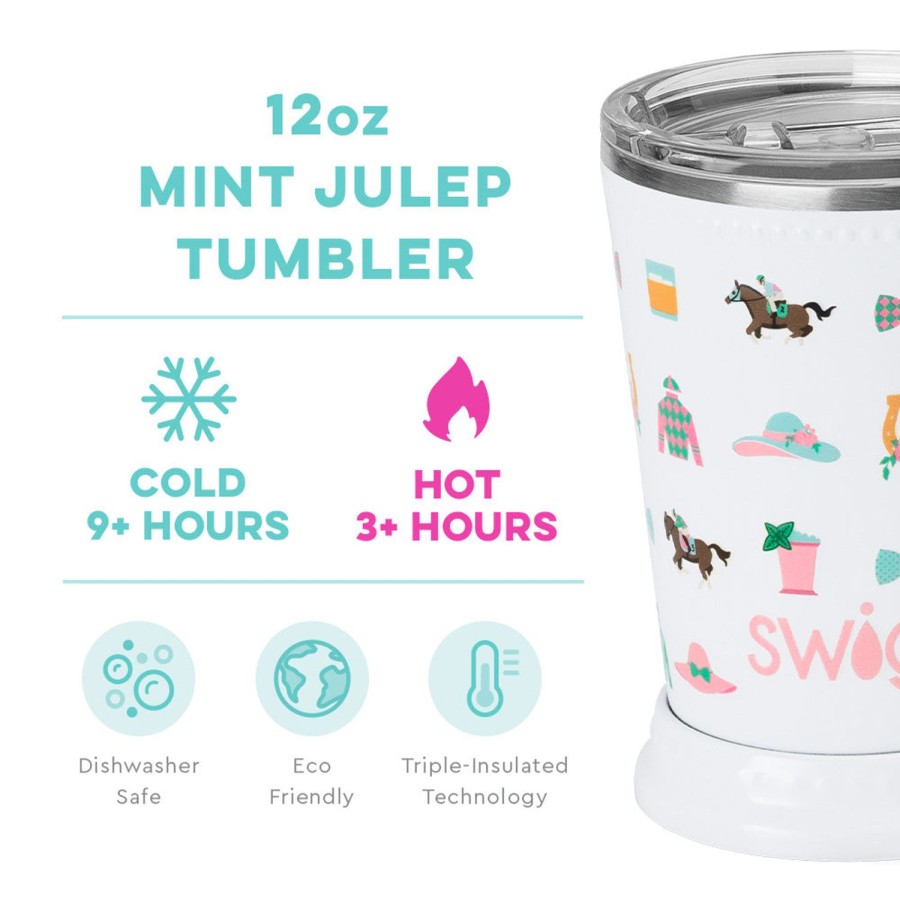 Swig Life Derby Day Mint Julep Tumbler (12Oz) | Wine + Cocktails