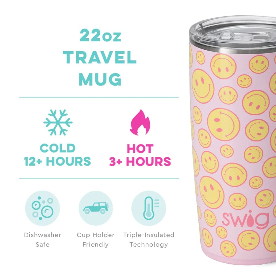 Swig Life Oh Happy Day Travel Mug (22Oz) | Travel Mugs