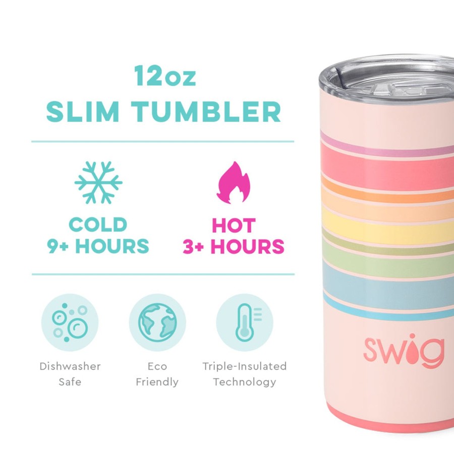 Swig Life Good Vibrations Slim Tumbler (12Oz) | Tumblers