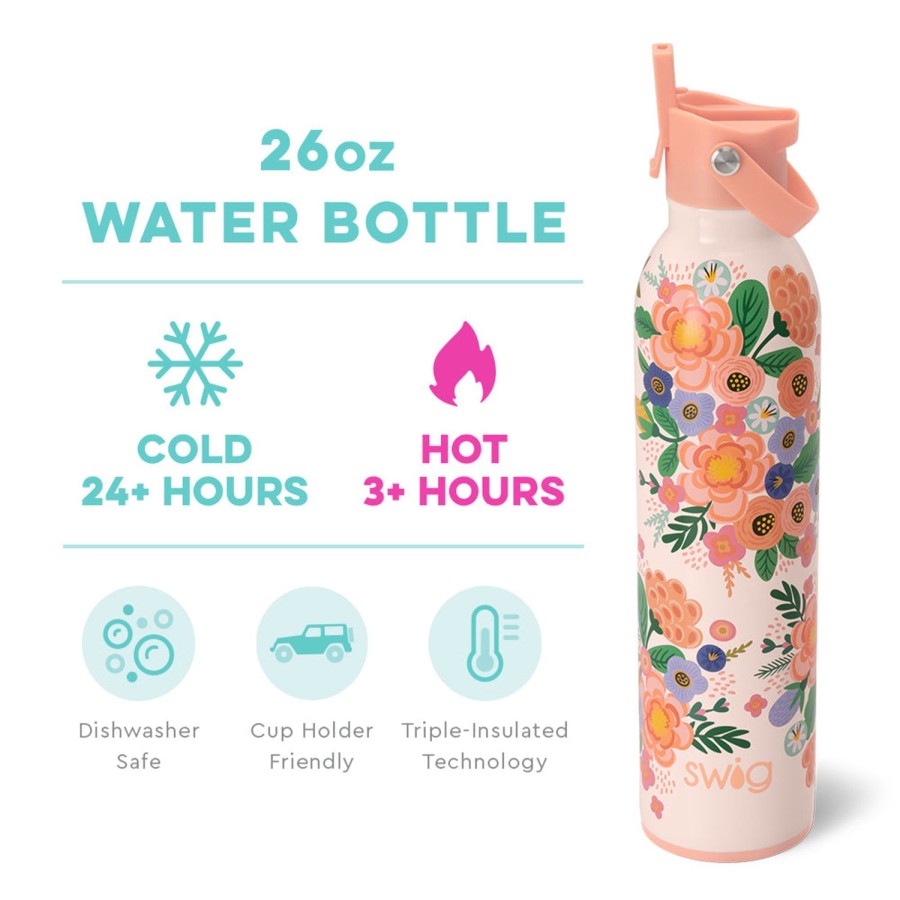 Swig Life Full Bloom Flip + Sip Bottle (26Oz) | Water Bottles