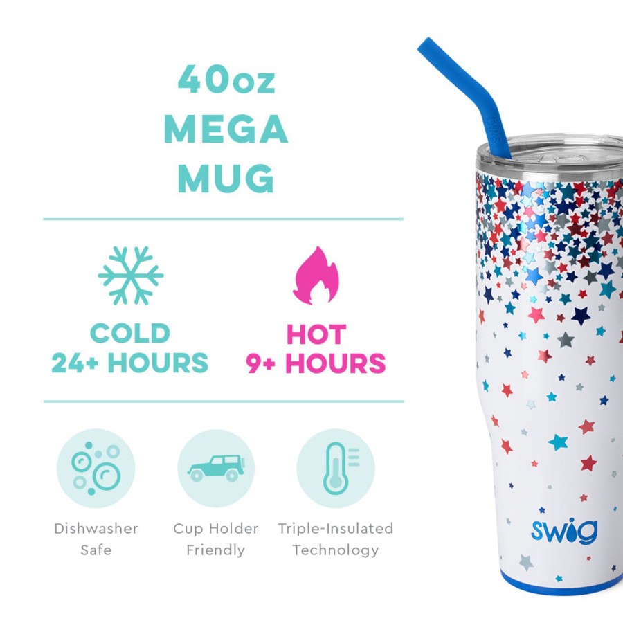 Swig Life Star Spangled Mega Mug (40Oz) | Mega Mugs