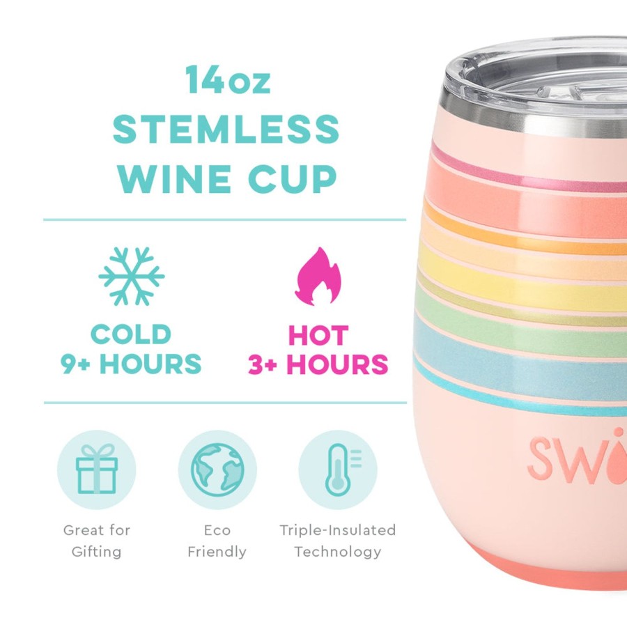 Swig Life Good Vibrations Stemless Wine Cup (14Oz) | Wine + Cocktails