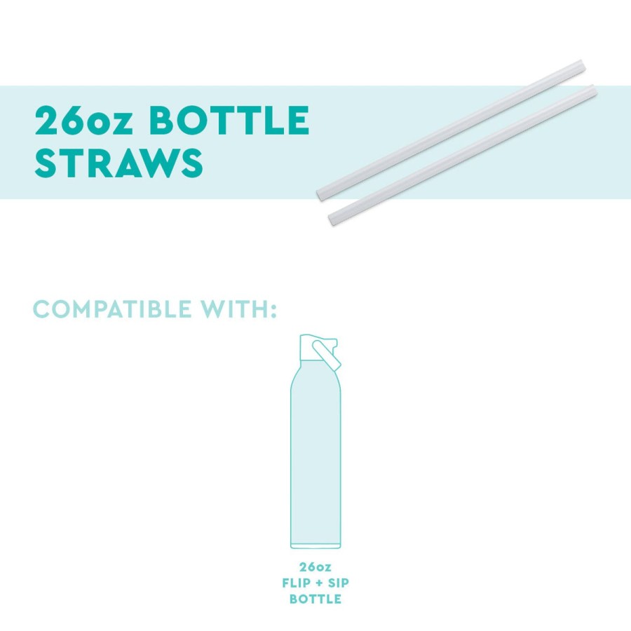 Swig Life Replacement Straws 2-Pack (26Oz Bottle) | Lids, Straws + More