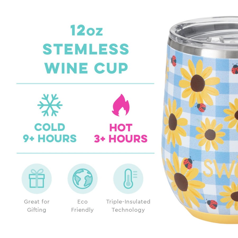 Swig Life Picnic Basket Stemless Wine Cup (12Oz) | Wine + Cocktails