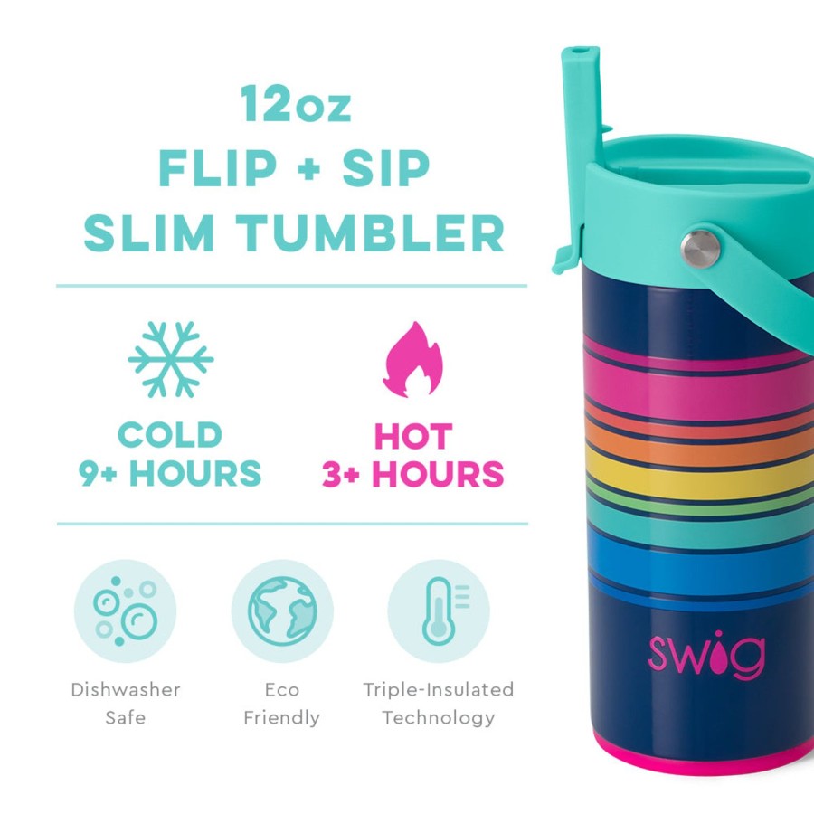 Swig Life Electric Slide Flip + Sip Slim Tumbler (12Oz) | Water Bottles