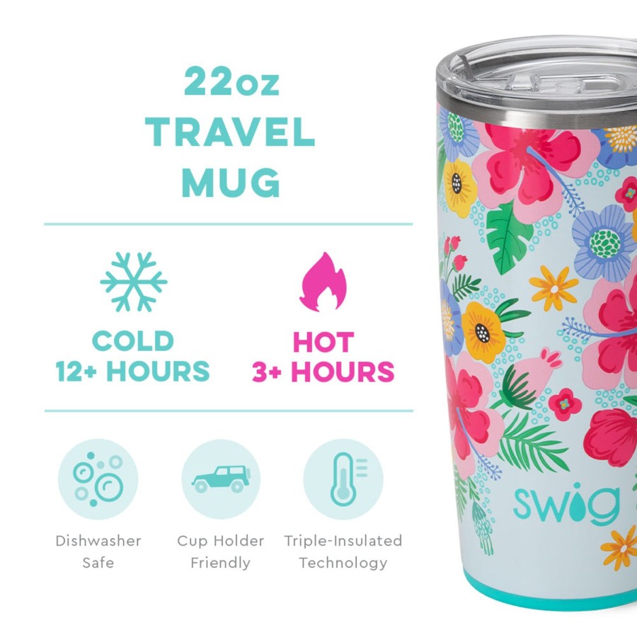 Swig Life Island Bloom Travel Mug (22Oz) | Travel Mugs