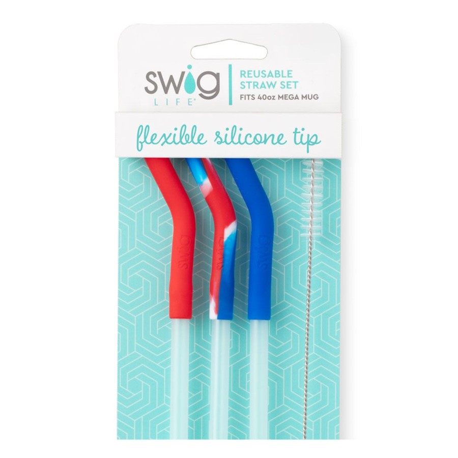 Swig Life All American Reusable Straw Set (Mega Mugs) | Lids, Straws + More