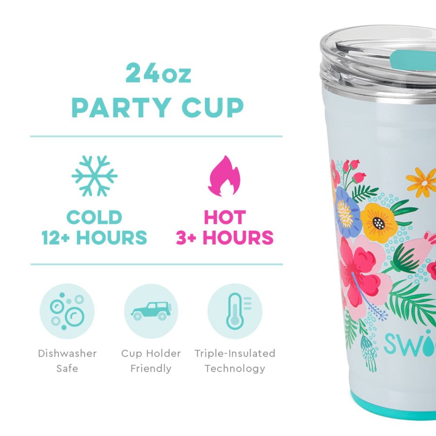 Swig Life Island Bloom Party Cup (24Oz) | Tumblers