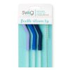 Swig Life Hydrangea/Royal/Navy Reusable Straw Set (Mega Mugs) | Lids, Straws + More