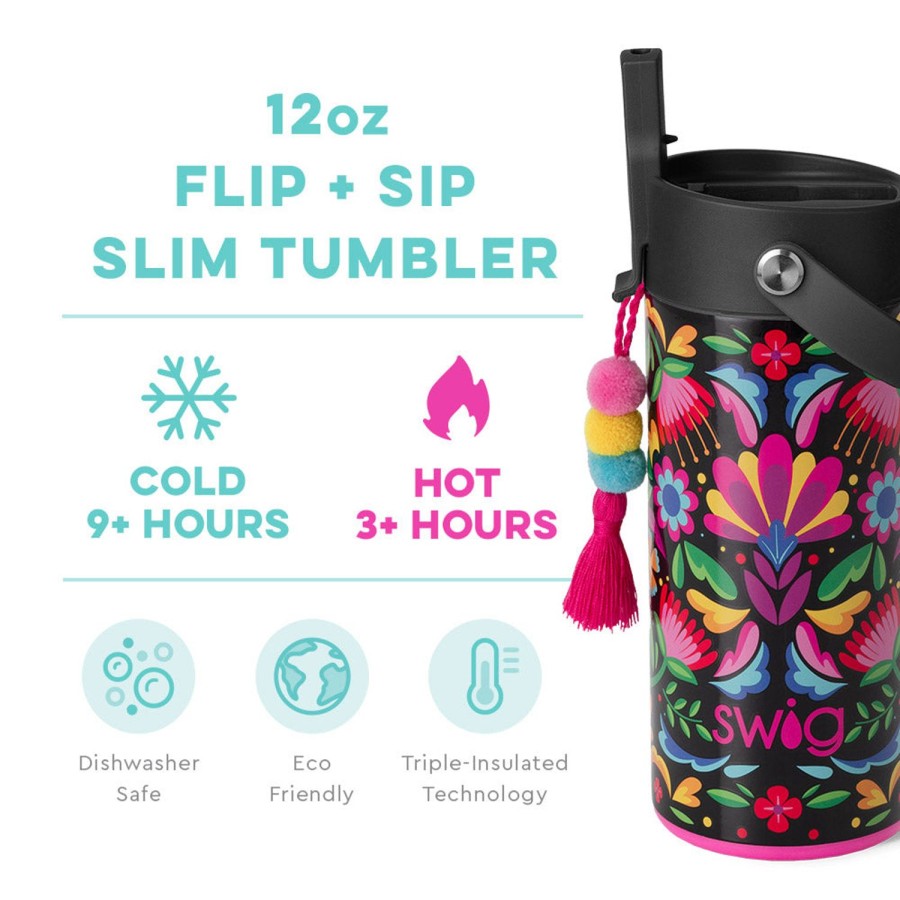 Swig Life Caliente Flip + Sip Slim Tumbler (12Oz) | Water Bottles