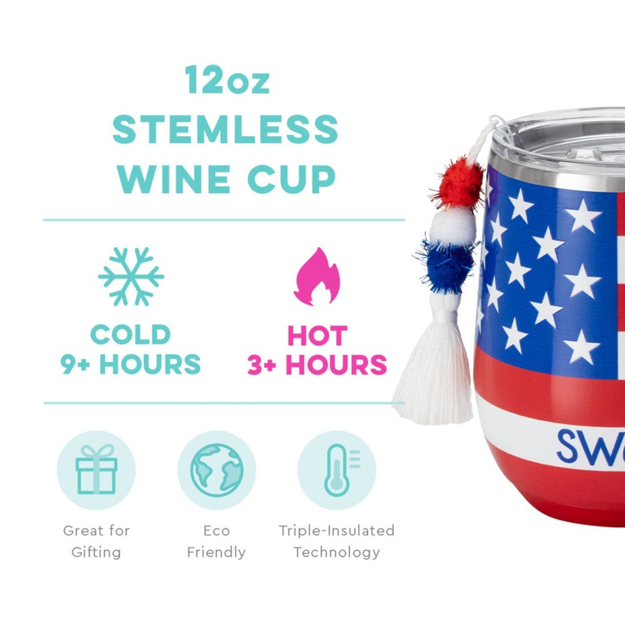 Swig Life All American Stemless Wine Cup (12Oz) | Wine + Cocktails