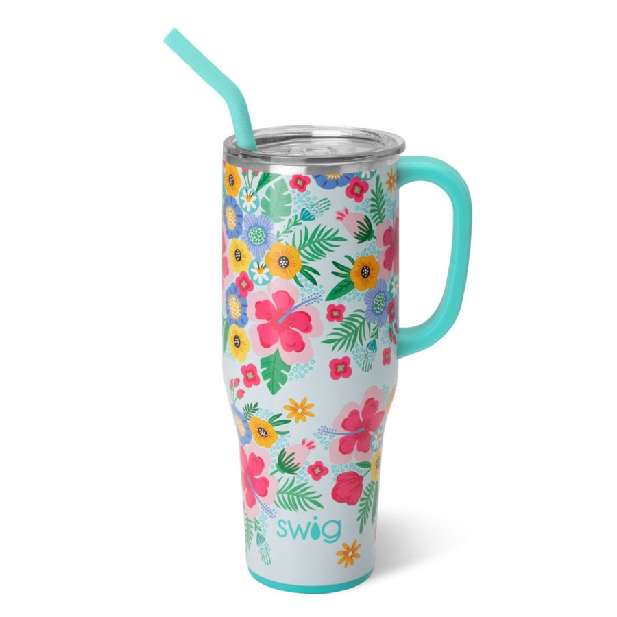 Swig Life Island Bloom Mega Mug (40Oz) | Travel Mugs