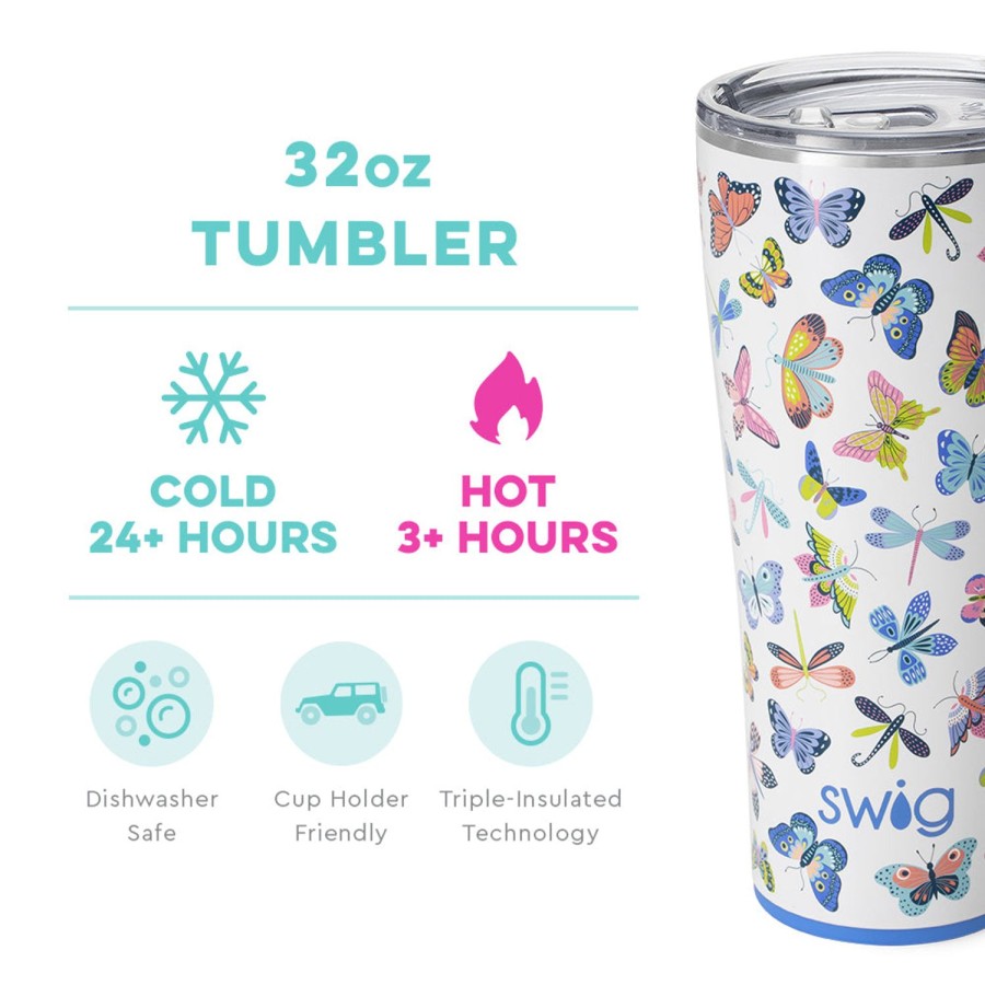 Swig Life Butterfly Bliss Tumbler (32Oz) | Tumblers