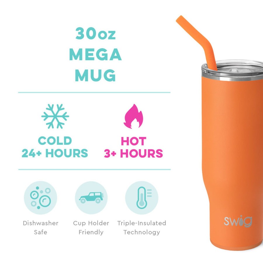 Swig Life Orange Mega Mug (30Oz) | Mega Mugs