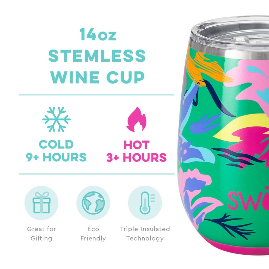 Swig Life Paradise Stemless Wine Cup (14Oz) | Wine + Cocktails