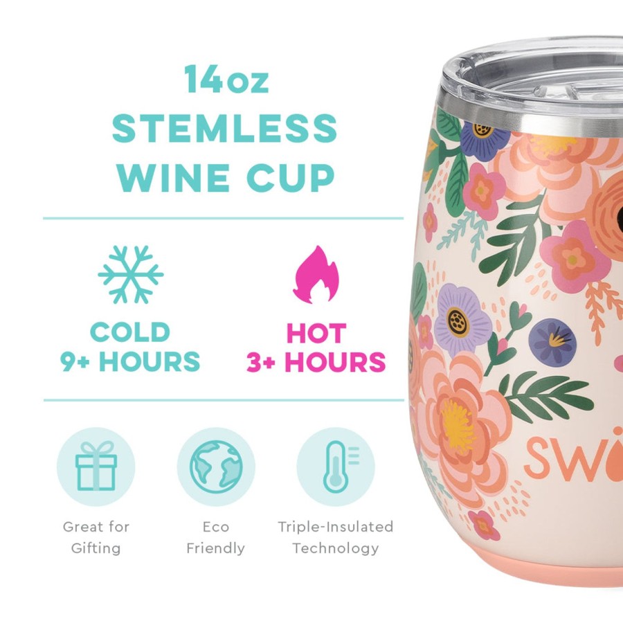 Swig Life Full Bloom Stemless Wine Cup (14Oz) | Wine + Cocktails