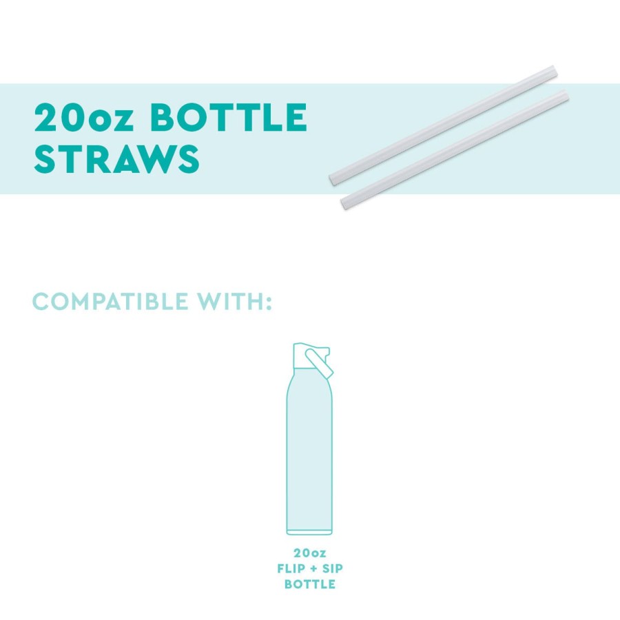 Swig Life Replacement Straws 2-Pack (20Oz Bottle) | Lids, Straws + More