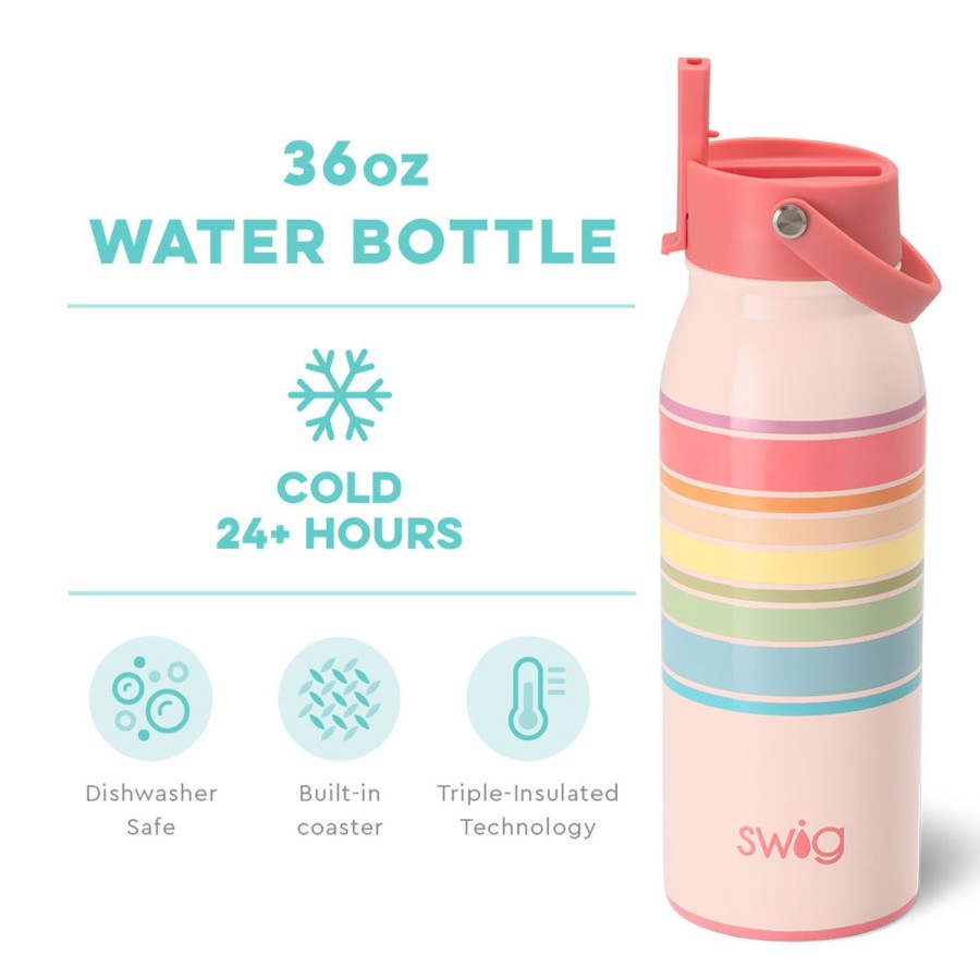 Swig Life Good Vibrations Flip + Sip Bottle (36Oz) | Water Bottles