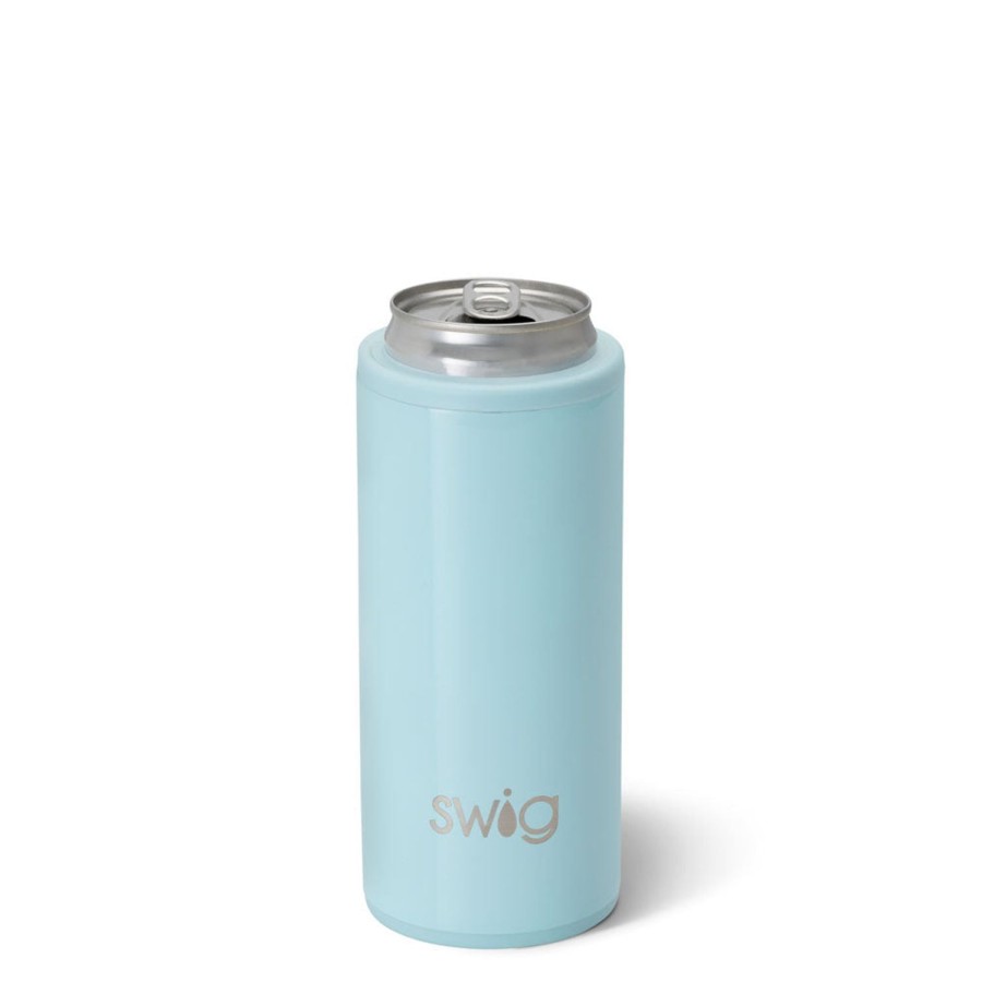 Swig Life Shimmer Aquamarine Skinny Can Cooler (12Oz) | Wine + Cocktails