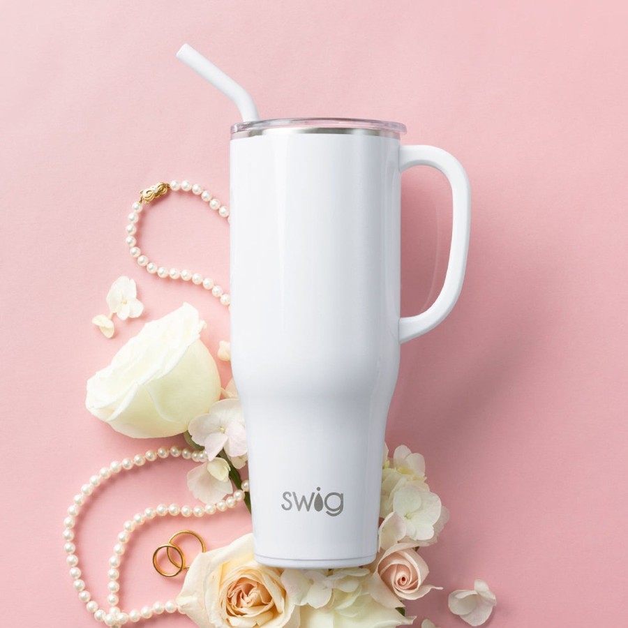 Swig Life Shimmer White Mega Mug (40Oz) | Mega Mugs