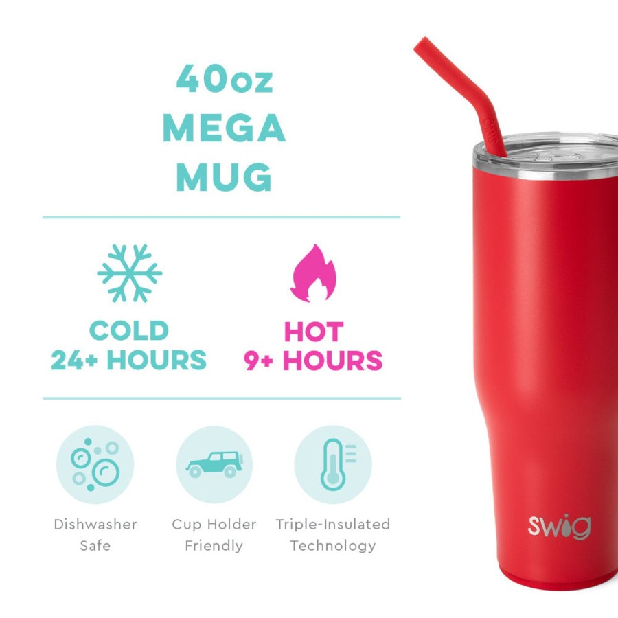 Swig Life Red Mega Mug (40Oz) | Mega Mugs